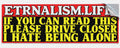 HATE BEING ALONE [BUMPER STICKER]
